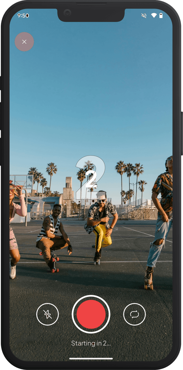 Snappit home screen showing daily recording