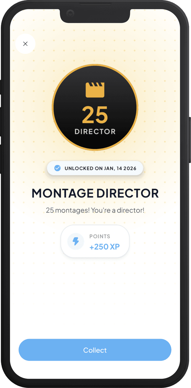 Snappit streak tracking screen